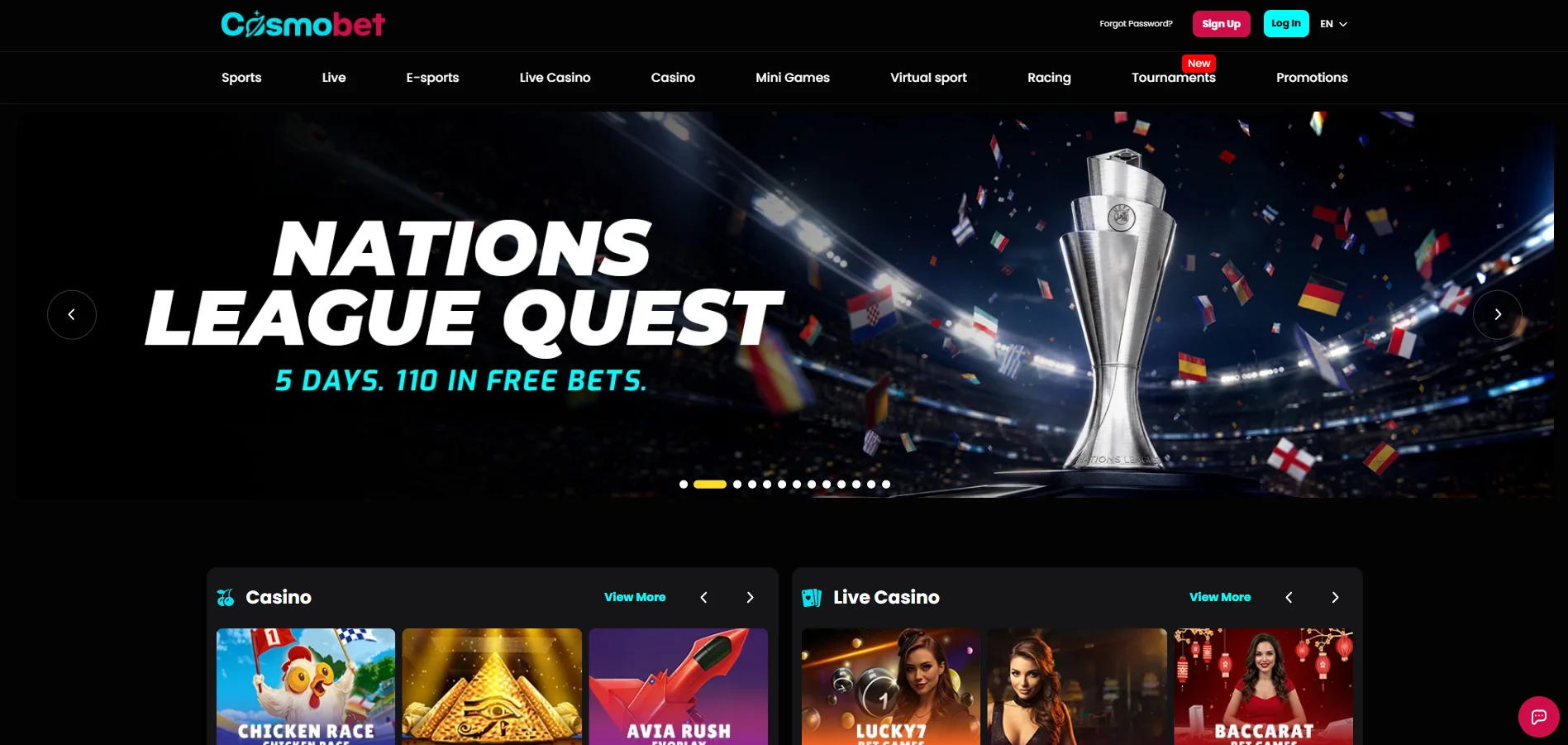 Cosmobet Homepage