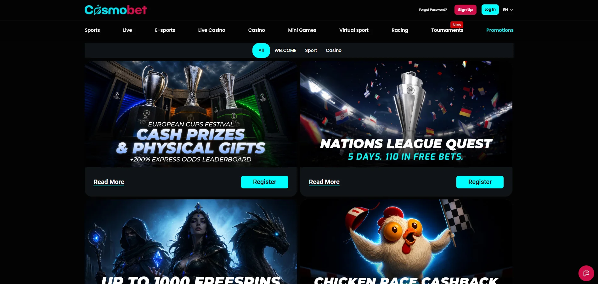Cosmobet Promotions