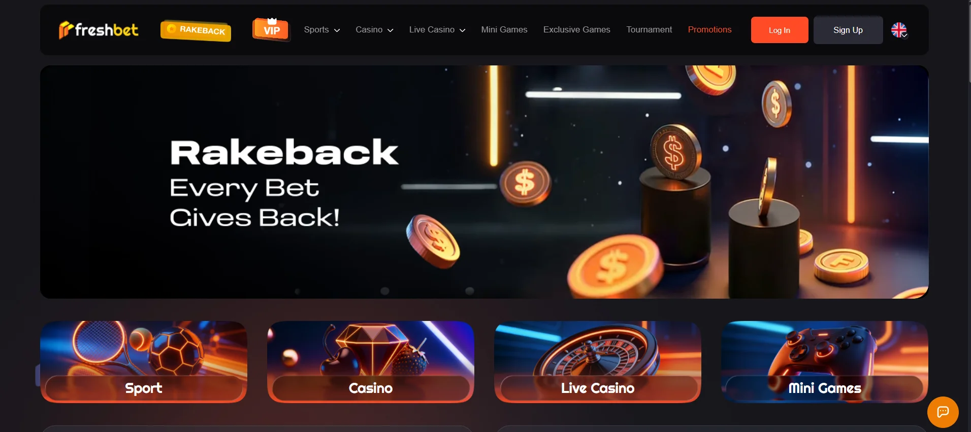 Freshbet Homepage