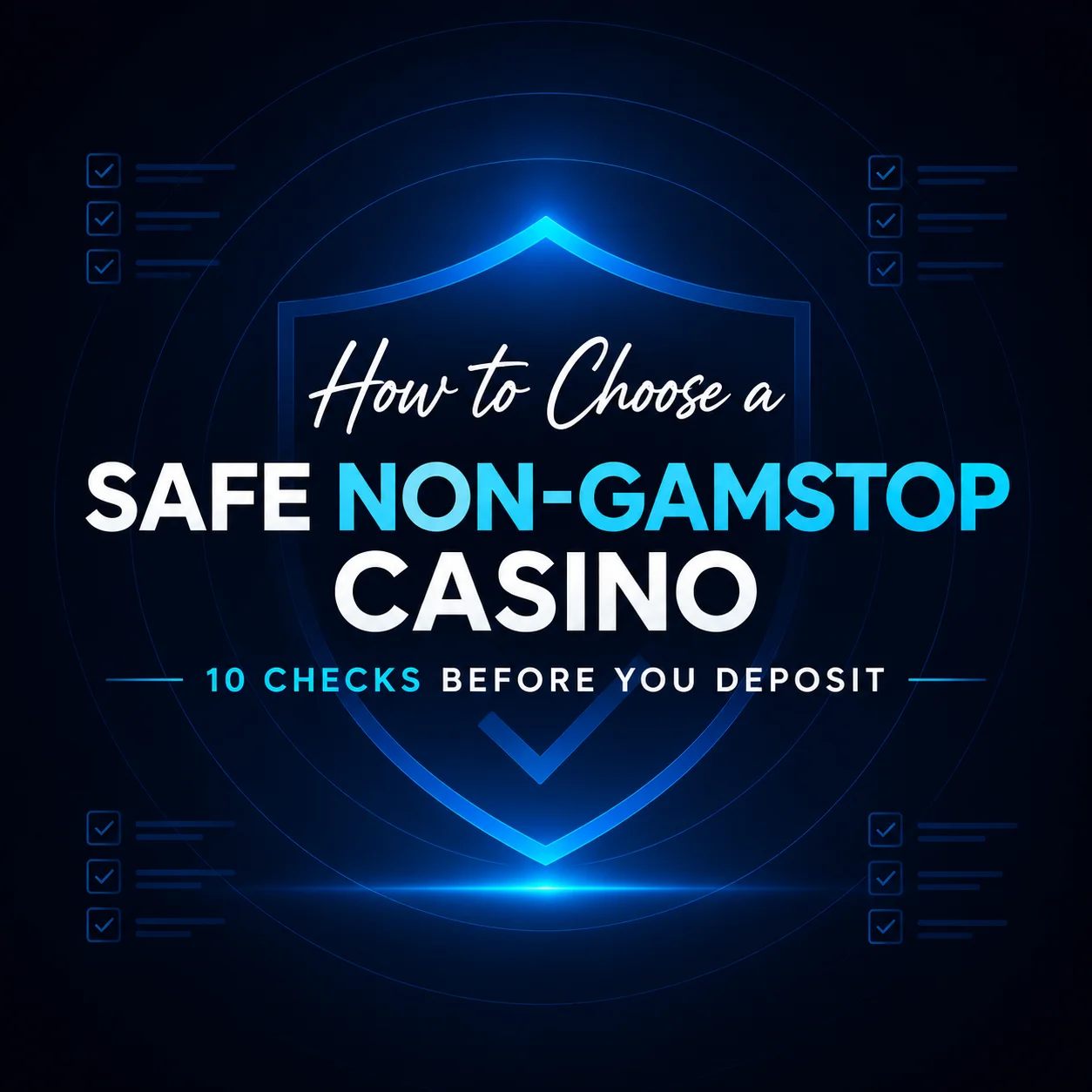 How to Choose a Safe Non-GamStop Casino: 10 Checks Before You Deposit