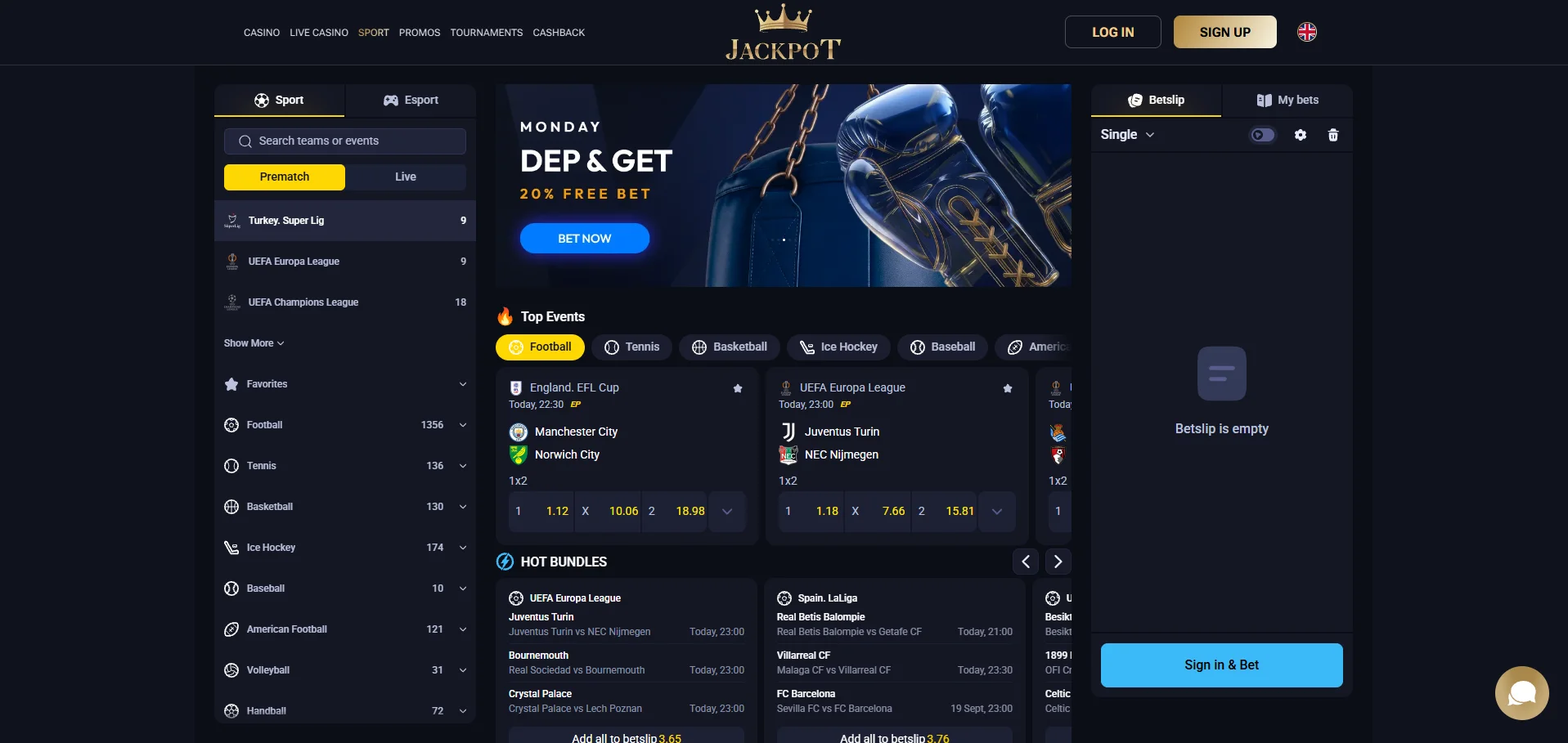 Jackpot Casino Sportsbook