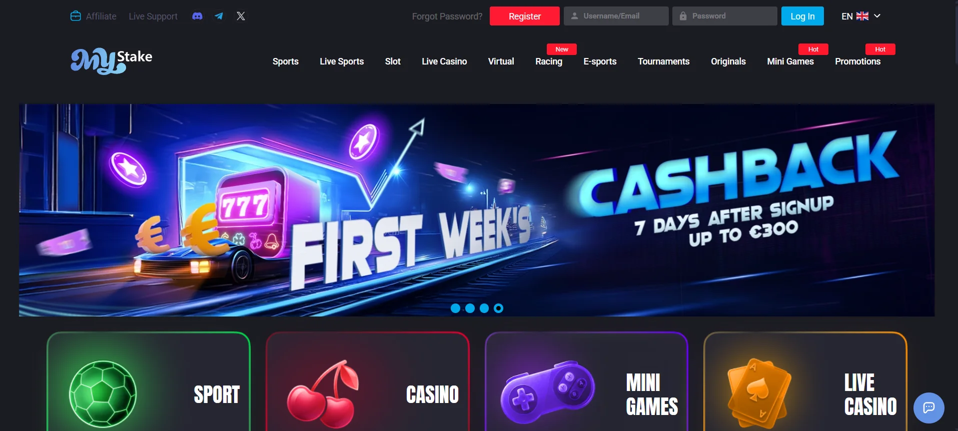 MyStake Homepage