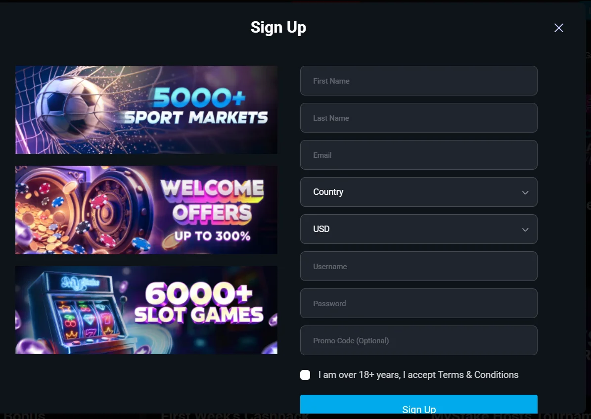 MyStake Registration Form