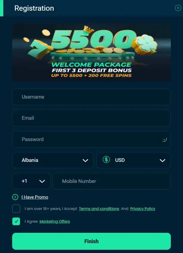 Rolletto Registration Form