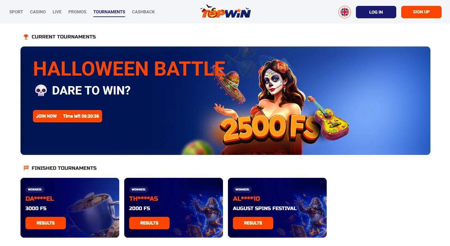 Top Win Casino Tournaments