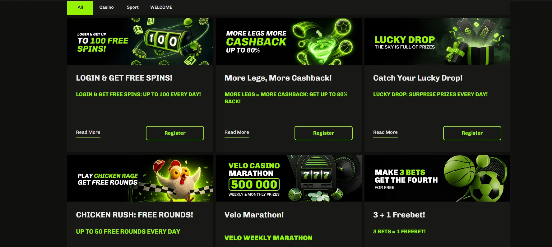 Velobet Promotions